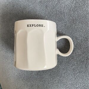 RAE DUNN - Explore Large White Coffee Mug